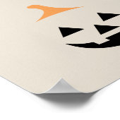 Minimalist Scary Pumpkin Poster (Hoek)