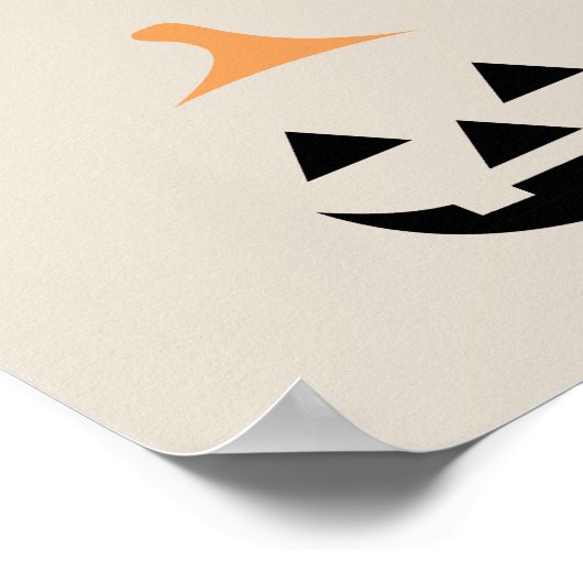 Minimalist Scary Pumpkin Poster (Hoek)