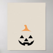 Minimalist Scary Pumpkin Poster (Voorkant)