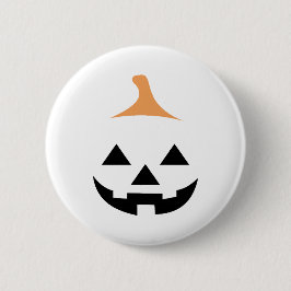 Minimalist Scary Pumpkin Ronde Button 5,7 Cm