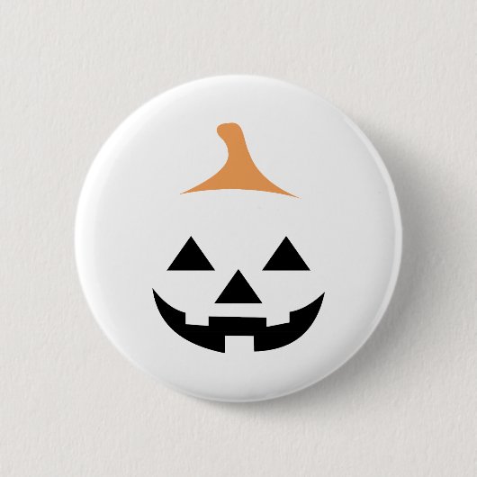 Minimalist Scary Pumpkin Ronde Button 5,7 Cm (Voorkant)