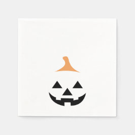 Minimalist Scary Pumpkin Servet