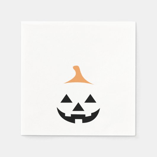 Minimalist Scary Pumpkin Servet (Voorkant)
