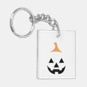 Minimalist Scary Pumpkin Sleutelhanger (Voorkant Links)