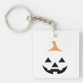 Minimalist Scary Pumpkin Sleutelhanger (Voorkant)