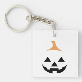 Minimalist Scary Pumpkin Sleutelhanger