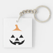 Minimalist Scary Pumpkin Sleutelhanger (Achterkant)