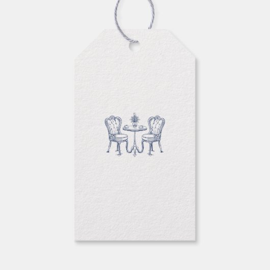 Minimalist Schetched Wedding Dinner Night Place La Cadeaulabel (Achterkant)