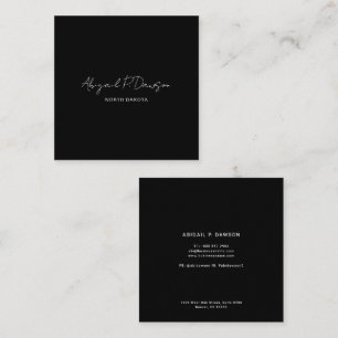 Minimalist Script Company Zakelijk Aangepast Vierk Vierkante Visitekaartje