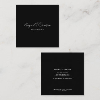 Minimalist Script Company Zakelijk Aangepast Vierk Vierkante Visitekaartje