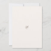 Minimalist Script Floral Monogram Rehearsal Dinner Kaart (Achterkant)