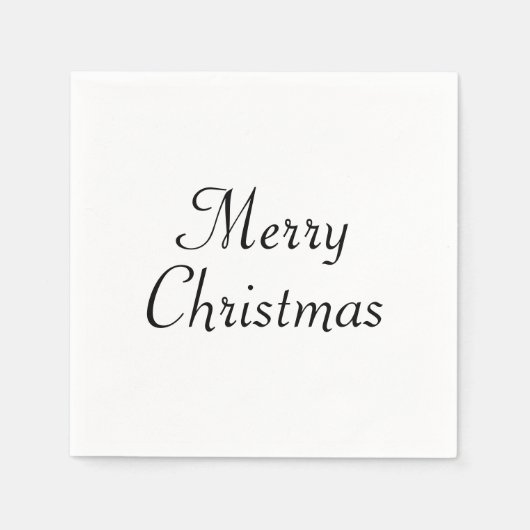 Minimalist Script Merry Christmas Christmas Party Servet (Voorkant)