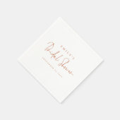 Minimalist Script Name Date Rust Vrijgezellenfeest Servet (Hoek)