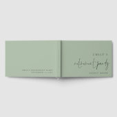 Minimalist Script Retirement Party Sage Green Gastenboek (Volledig)