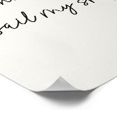 Minimalist Script Storms Quote Louisa May Alcott Poster (Hoek)