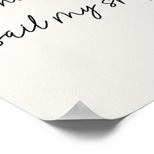 Minimalist Script Storms Quote Louisa May Alcott Poster (Hoek)