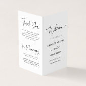 Minimalist Script Wedding Ceremony Program Kaart (Buitenkant)