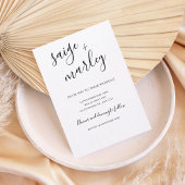 Minimalist Script Wedding Invitation Kaart