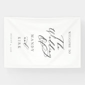 Minimalist Script Wedding Welcome Sign Banner (Horizontaal)