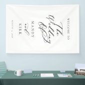 Minimalist Script Wedding Welcome Sign Banner (Beurs)