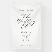 Minimalist Script Wedding Welcome Sign Banner (Verticaal)