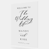 Minimalist Script Wedding Welcome Sign | Elegant  Acryl Bord (Hoek)