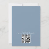 Minimalist Sea Shells Beach Budget QR Code Wedding Kaart (Achterkant)