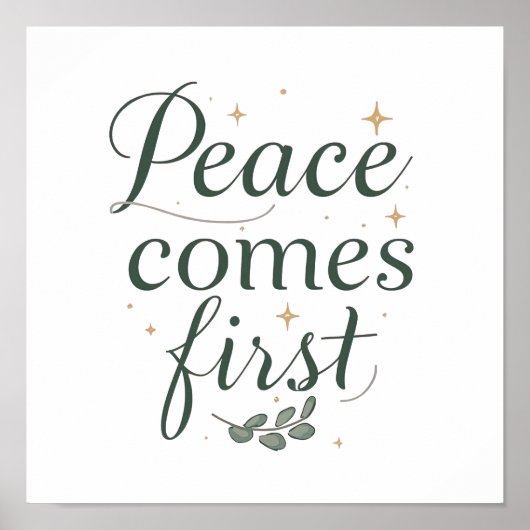 Minimalist Self Care and Zen Saying Poster (Voorkant)