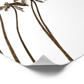 Minimalist Sepia Palm Trees Coastal Poster (Hoek)