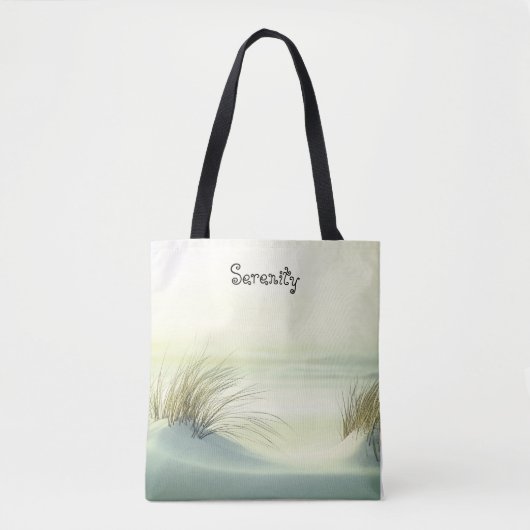 Minimalist Serene White Sand Dunes Beach Tote Bag (Voorkant)