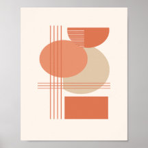 Minimalist Shapes on Soft Cream Background