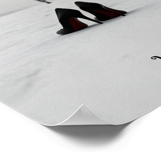 Minimalist Shoes and Distant Figure Poster (Hoek)