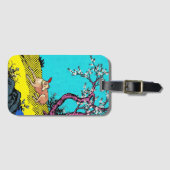 Minimalist Sighthound Silhouette Dog Graphic Bagagelabel (Voorkant (horizontaal))