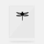 Minimalist Silhouette Inect Draairy Dragon Fly Acryl Bord (Voorkant)