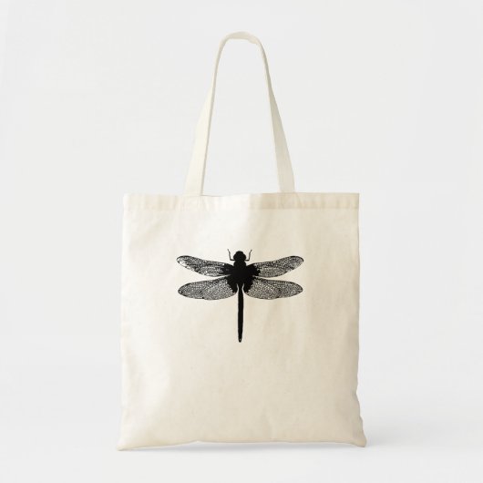 Minimalist Silhouette Inect Draairy Dragon Fly Tote Bag (Voorkant)