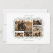 Minimalist Silver Pine Photo Christmas Feestdagenkaart (Voorkant)