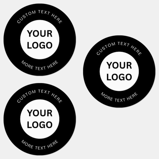 Minimalist Simple Black Custom Business Logo  Labels (Groep)