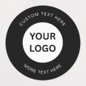 Minimalist Simple Black Custom Business Logo  Labels (Design 2)