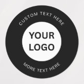 Minimalist Simple Black Custom Business Logo  Labels (Design 1)