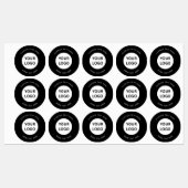 Minimalist Simple Black Custom Business Logo  Labels (Vel)