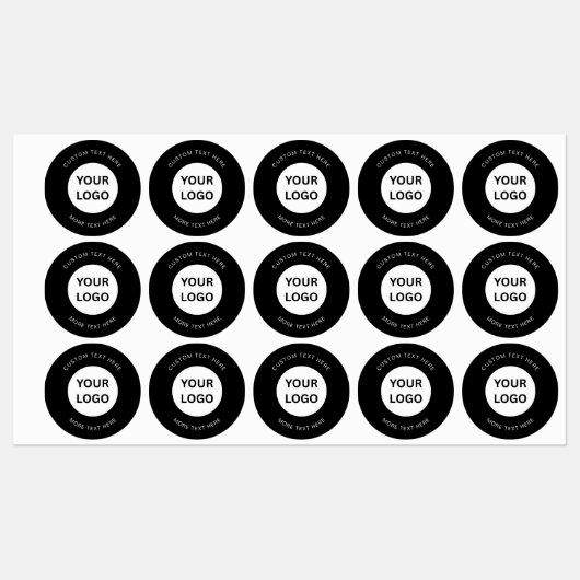 Minimalist Simple Black Custom Business Logo  Labels (Vel)