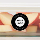 Minimalist Simple Black Custom Business Logo  Labels (Aangebracht)