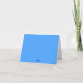 Minimalist Simple Blue Baby shower dank u Bedankkaart (Achterkant)