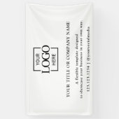 Minimalist Simple Business Logo Professional Spandoek (Verticaal)