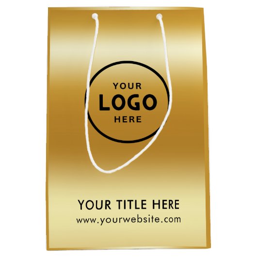 Minimalist Simple Business Modern Gift Bag Medium Cadeauzakje (Voorkant)