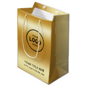 Minimalist Simple Business Modern Gift Bag Medium Cadeauzakje (Voorkant Gekanteld)