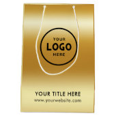 Minimalist Simple Business Modern Gift Bag Medium Cadeauzakje (Achterkant)