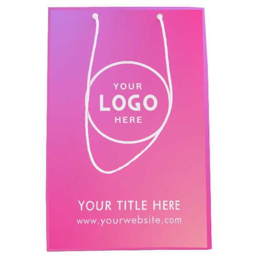 Minimalist Simple Business Modern Gift Bag Medium Cadeauzakje (Voorkant)