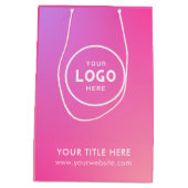 Minimalist Simple Business Modern Gift Bag Medium Cadeauzakje (Achterkant)