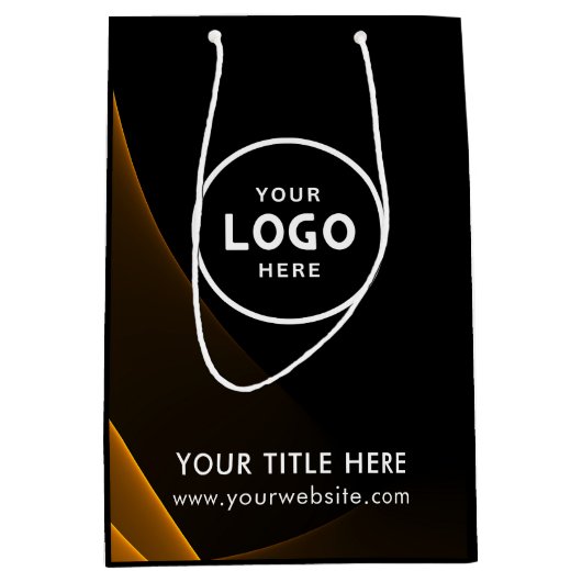 Minimalist Simple Business Modern Gift Bag Medium Cadeauzakje (Voorkant)